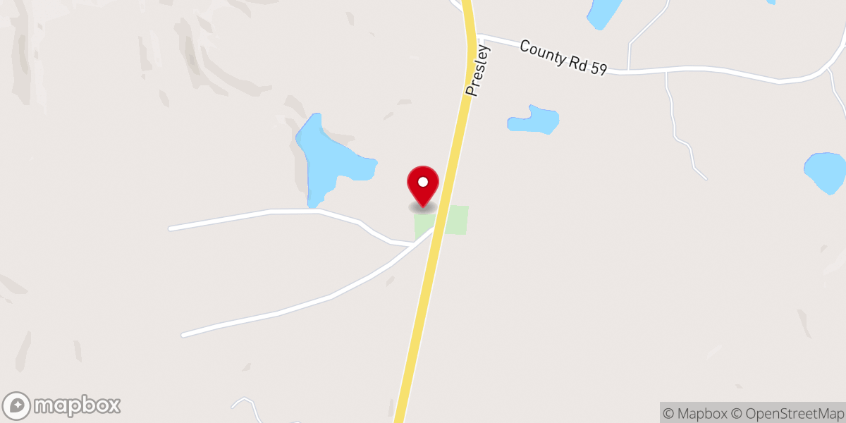 Map showing location of Sears Chapel Methodist Church