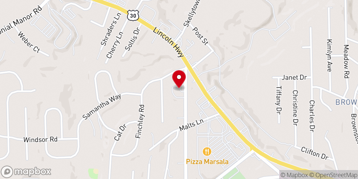 Map showing location of St. Stephen Byzantine Catholic Church