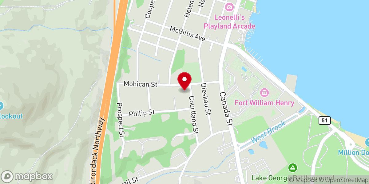 Map showing location of Sacred Heart Parish Center Office