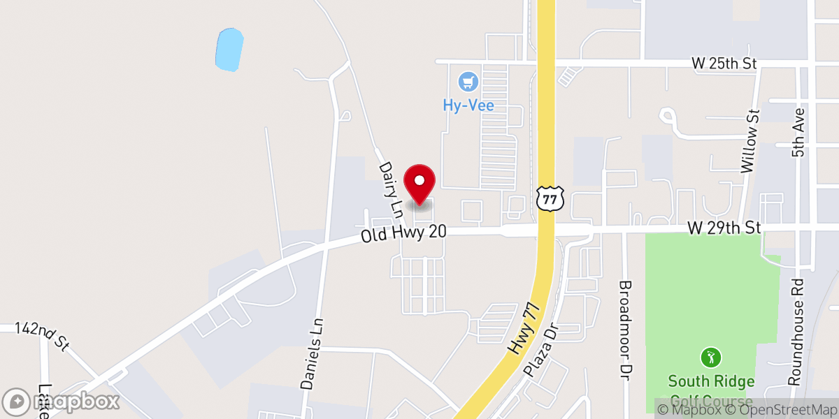 Map showing location of Living Water Church