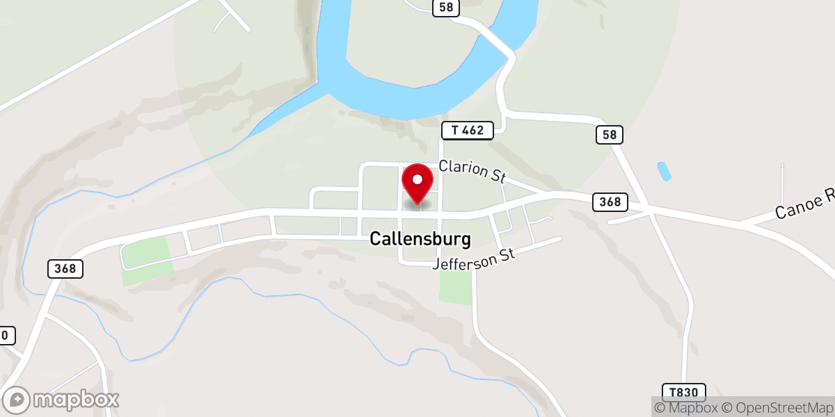 Map showing location of Emery's Outlet Express