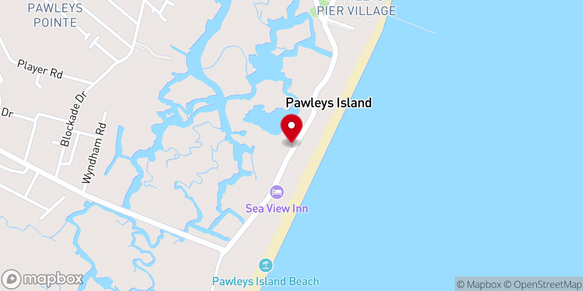 Map showing location of Pawleys Island Chapel