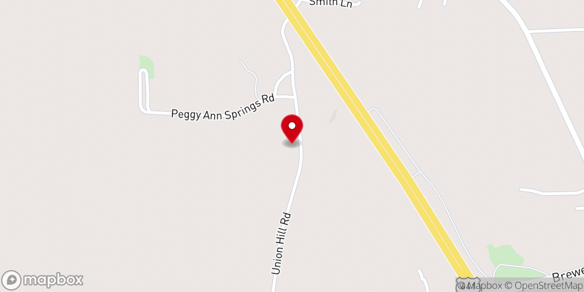 Map showing location of Union Hill Church of Christ