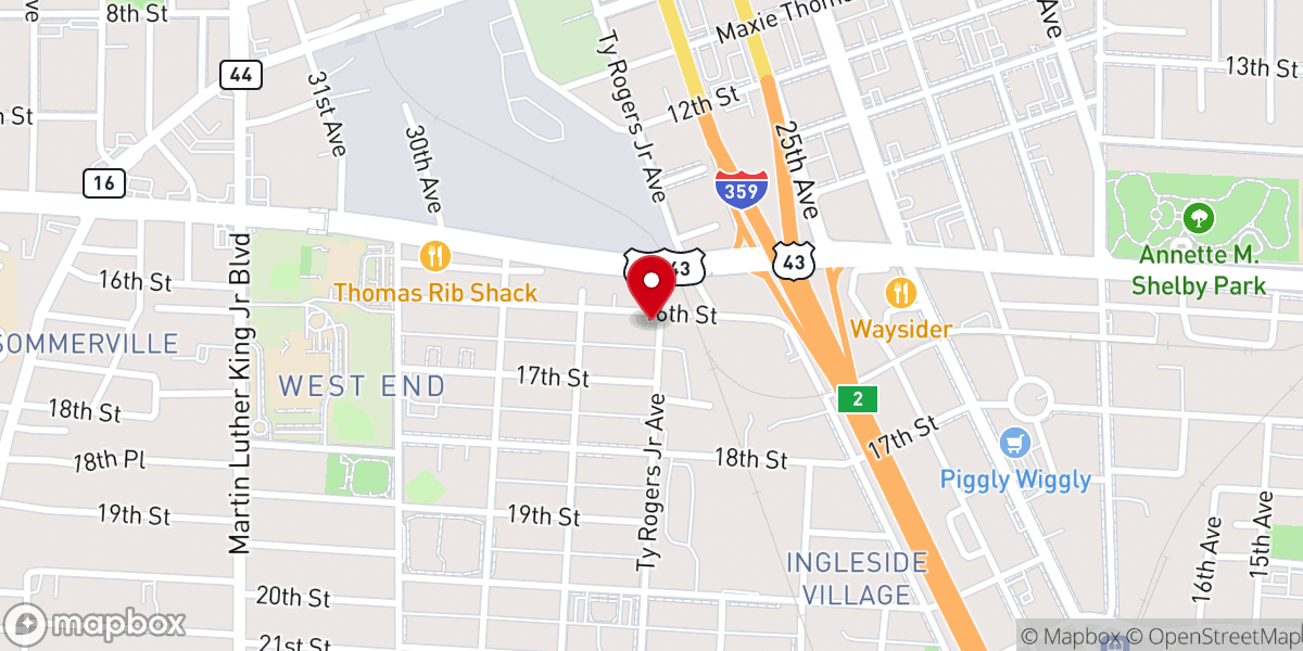 Map showing location of Open Door Family Church