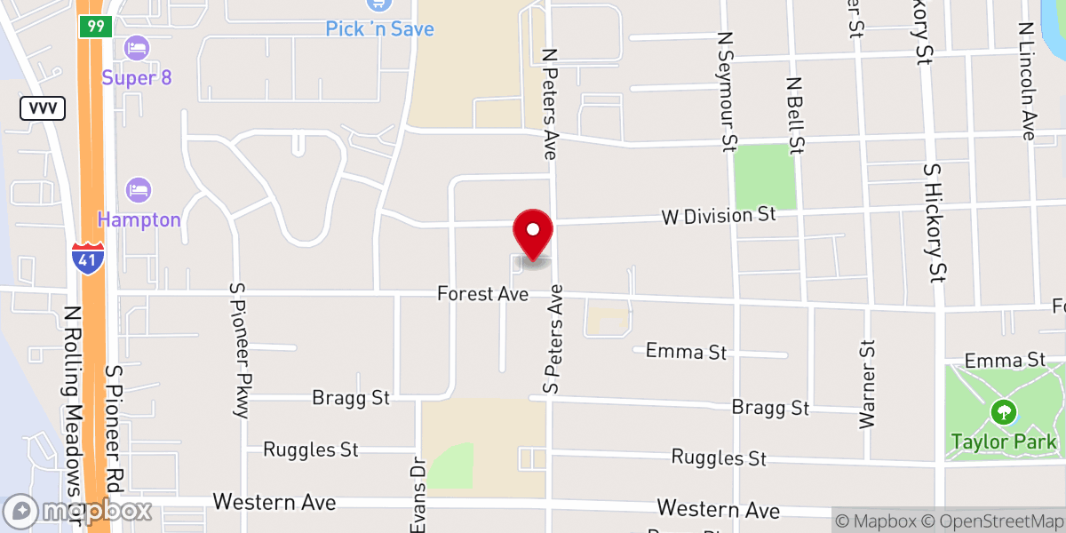 Map showing location of The Refinery - Open Bible Church