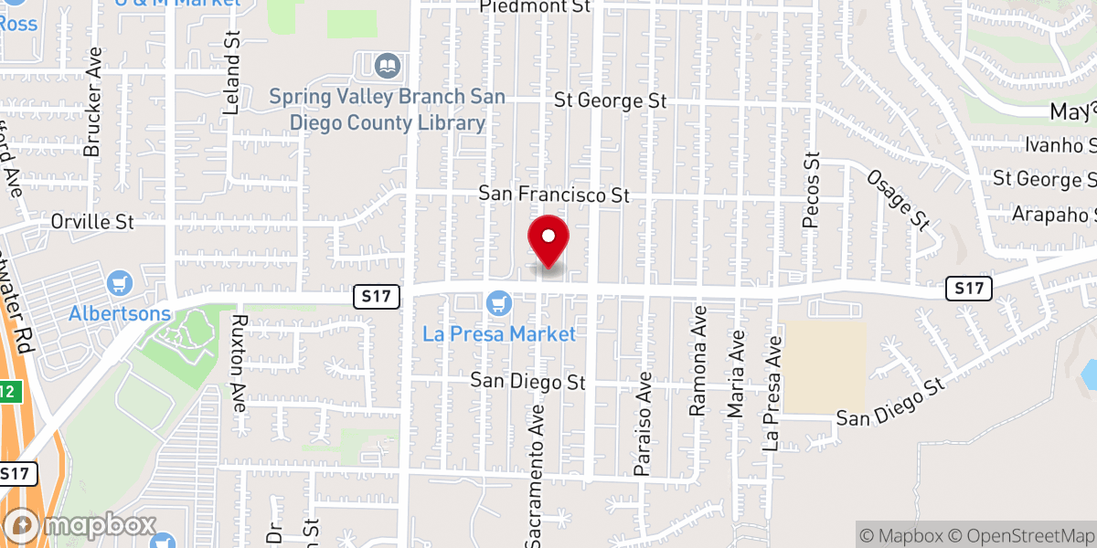 Map showing location of Calvary Chapel Perfect Love