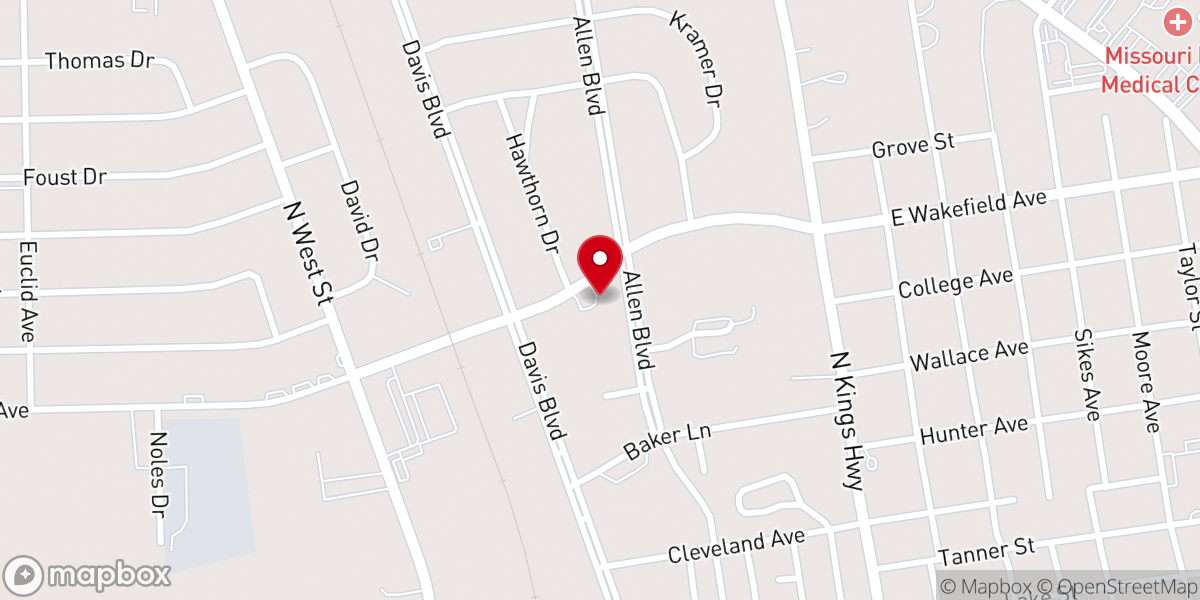 Map showing location of Hunter Memorial First Presby