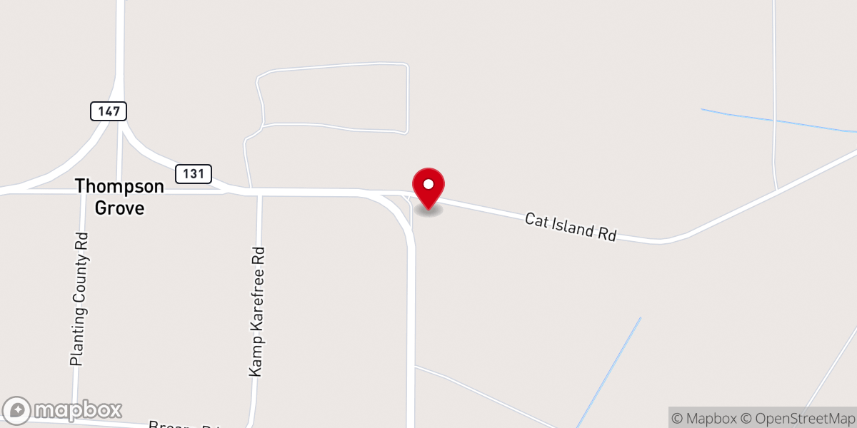 Map showing location of St. Mary of the Lake Catholic Church