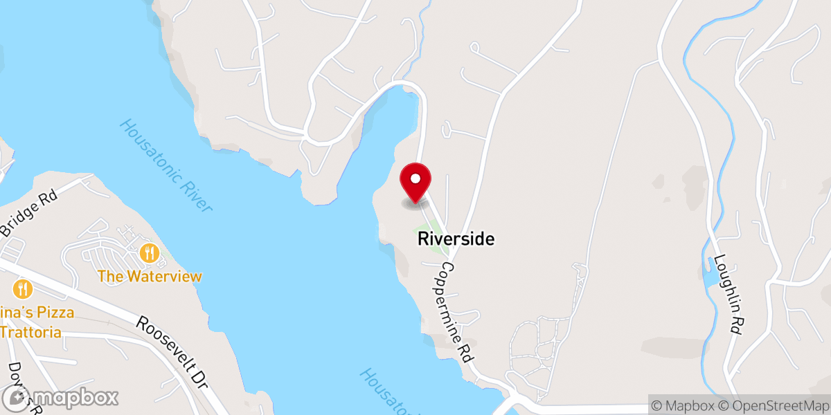 Map showing location of Riverside Community Church