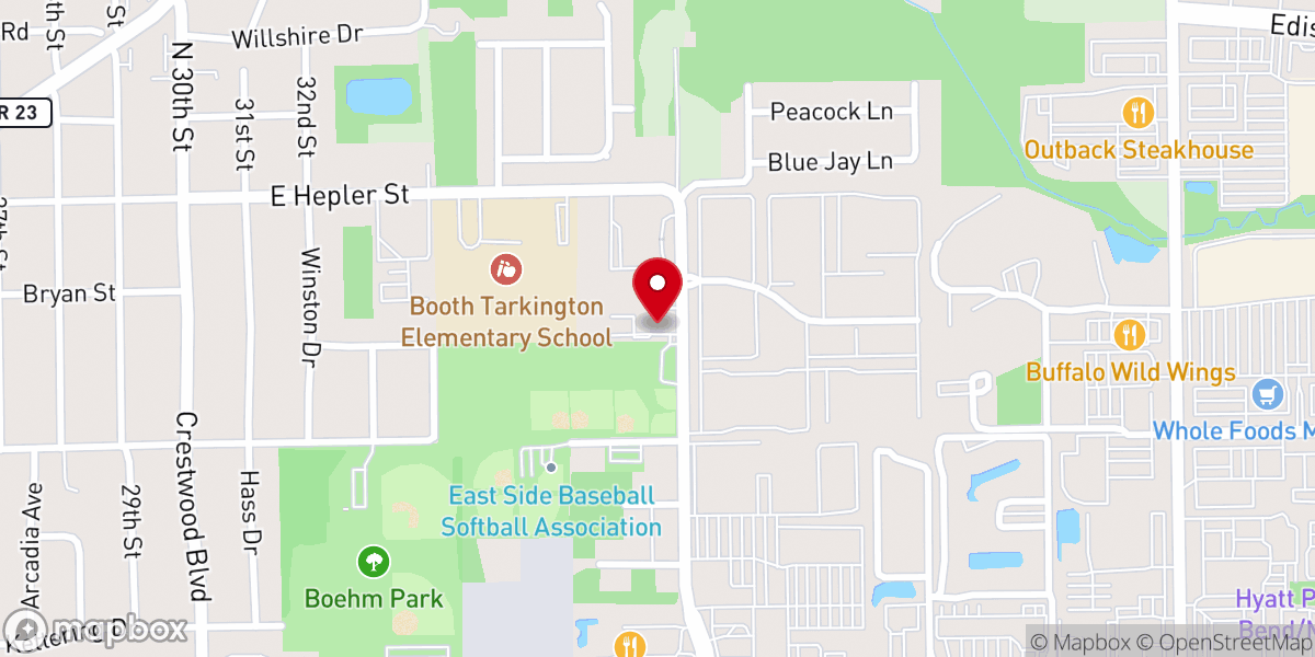 Map showing location of Christian Life Center South Bend