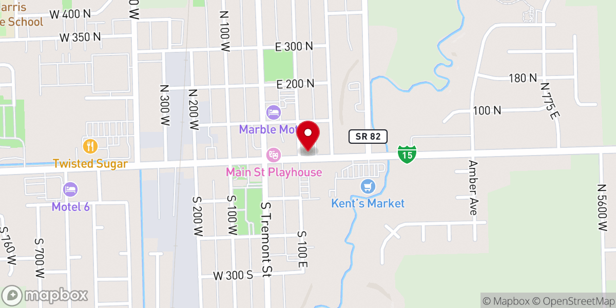 Map showing location of Bear River Valley Baptist Church