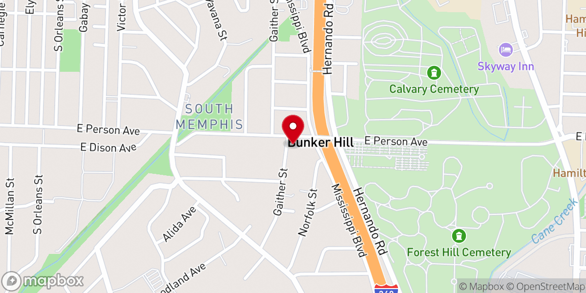 Map showing location of Shiloh Missionary Baptist Church