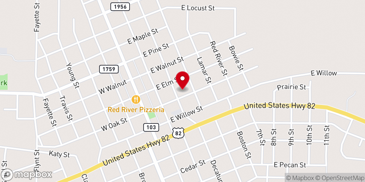 Map showing location of First United Methodist Church