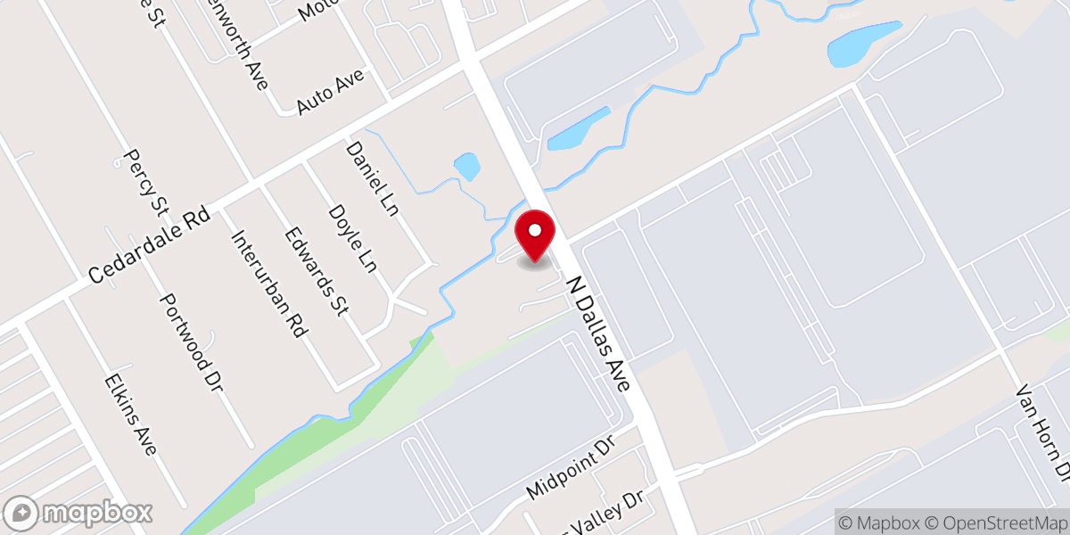 Map showing location of Church of Christ At Cedar Valley