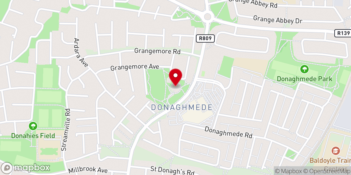Map showing location of Church of the Holy Trinity, Donaghmede