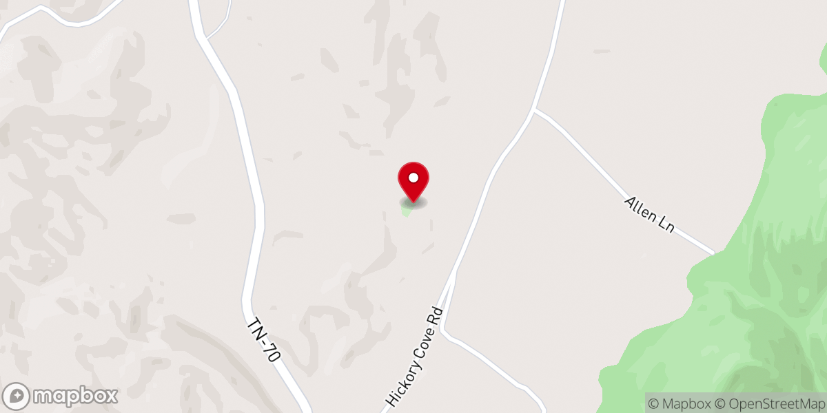 Map showing location of Cedar Grove Church
