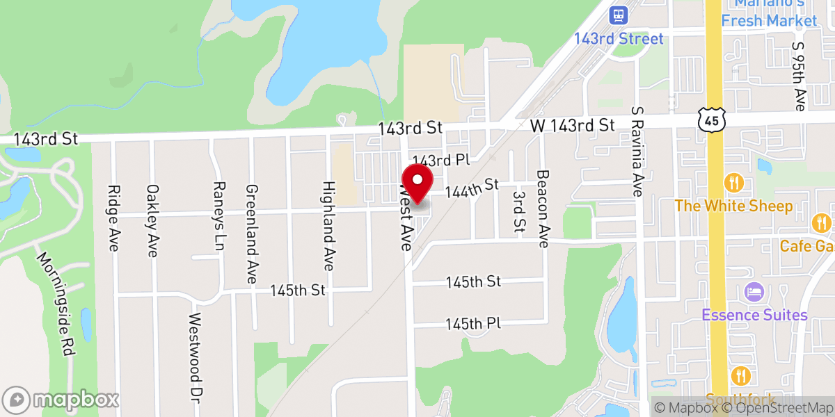 Map showing location of Hope Covenant Church