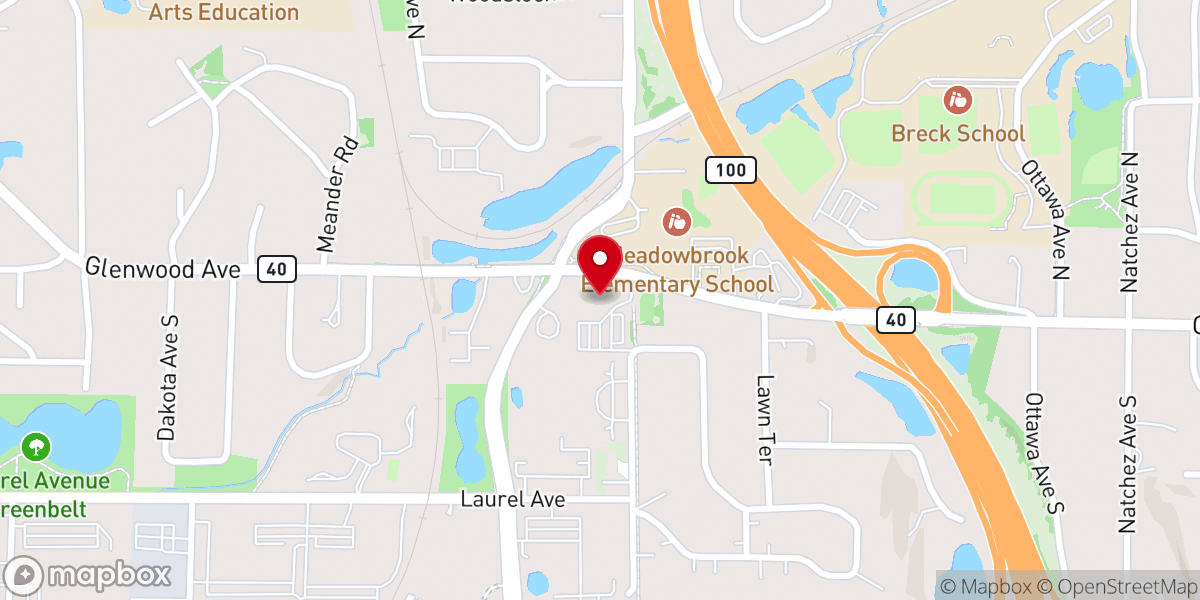 Map showing location of Golden Valley Lutheran Church