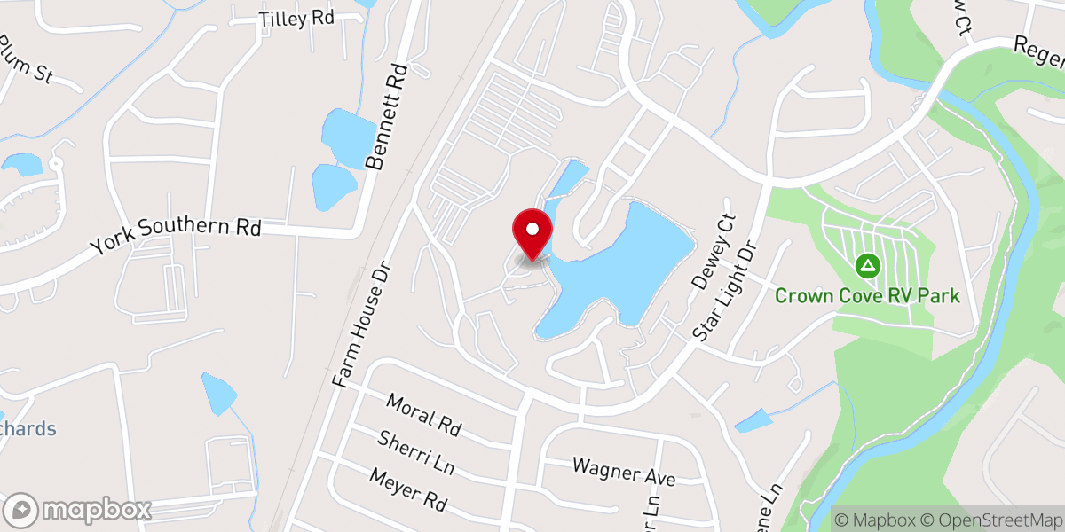 Map showing location of Bob Jones Vision Center