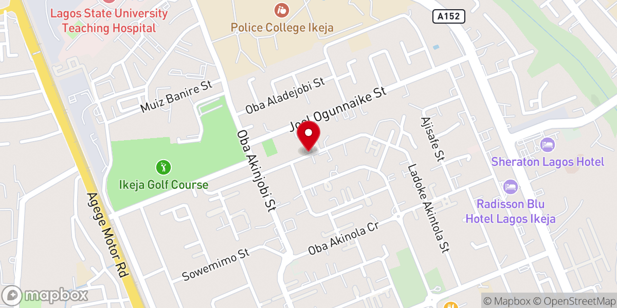 Map showing location of Dorothy Ikoku Memorial Anglican Church