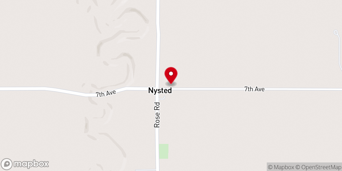 Map showing location of Saint Peders Lutheran Church