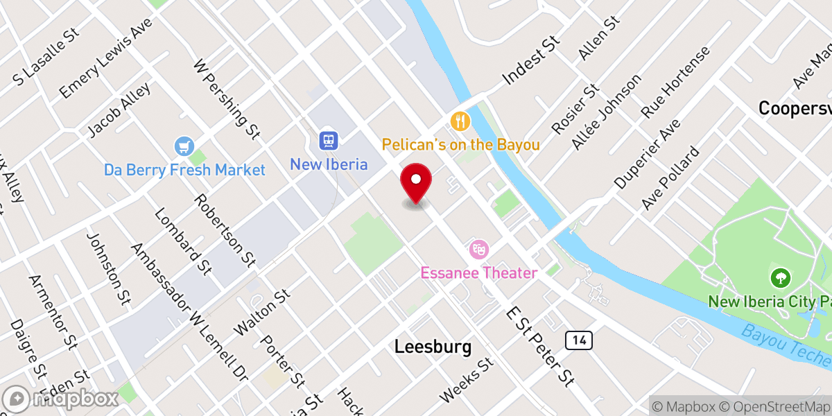Map showing location of First Methodist Church Ministry Center