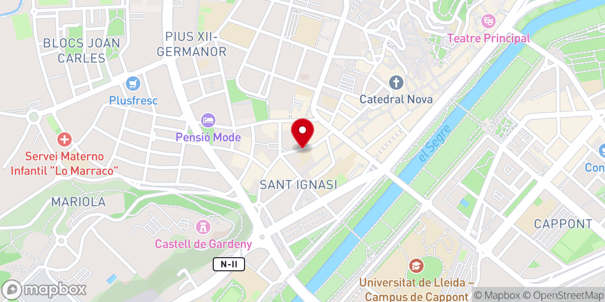 Map showing location of Acadèmia Mariana