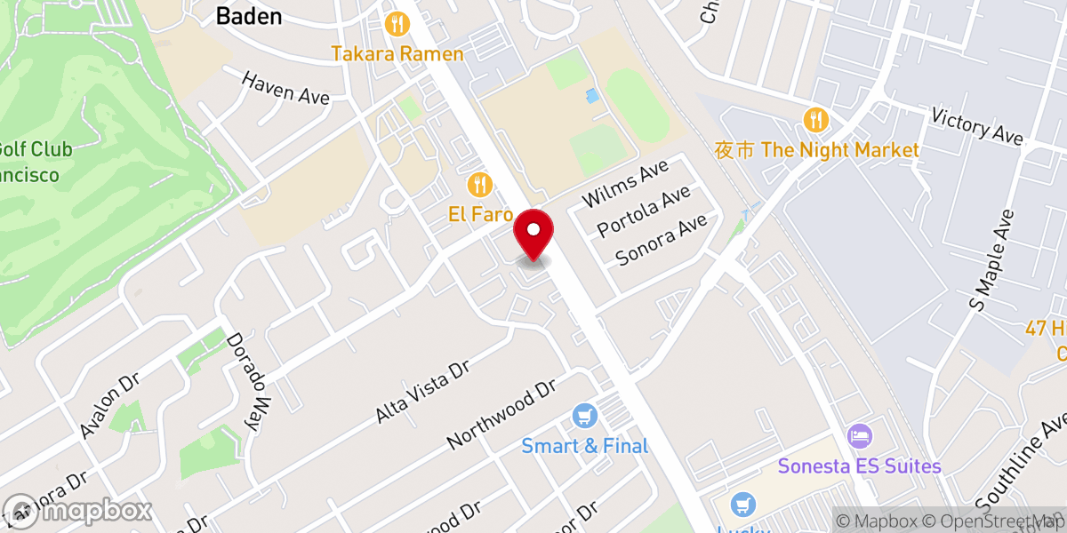 Map showing location of Hillside Community Church