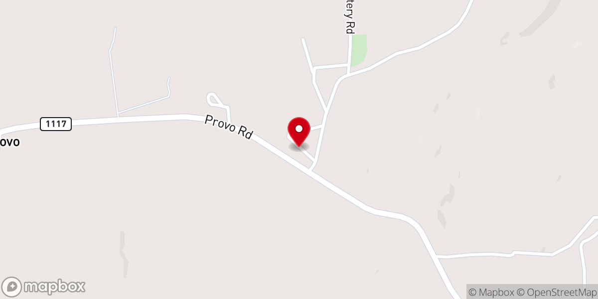 Map showing location of Monticello Church