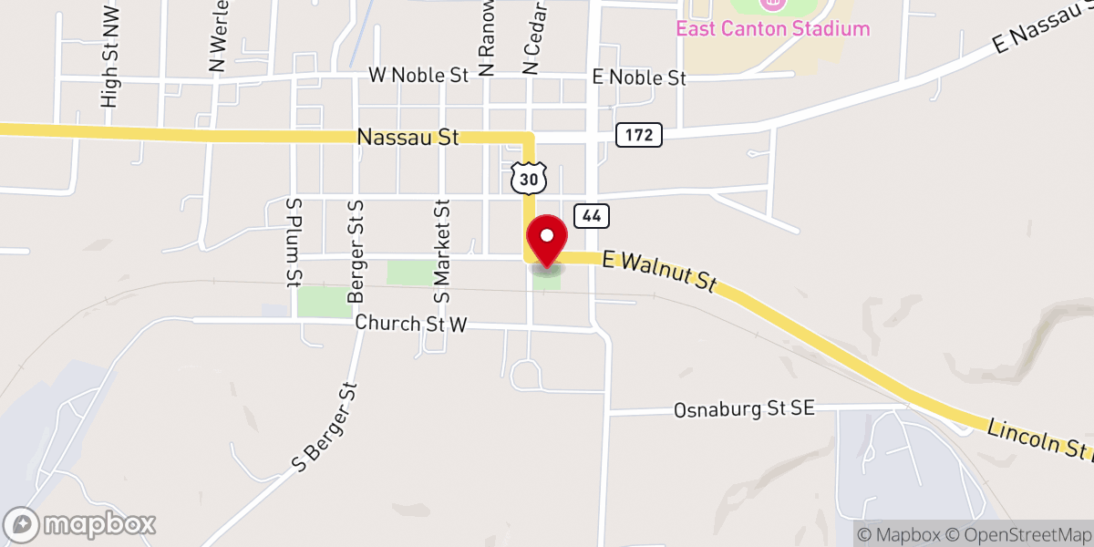 Map showing location of Mt Tabor United Methodist Church