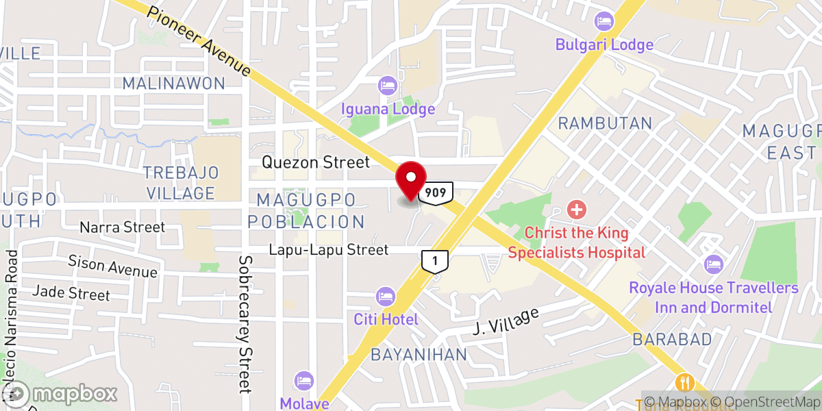 Map showing location of Parish of Christ the Eucharistic King - Office