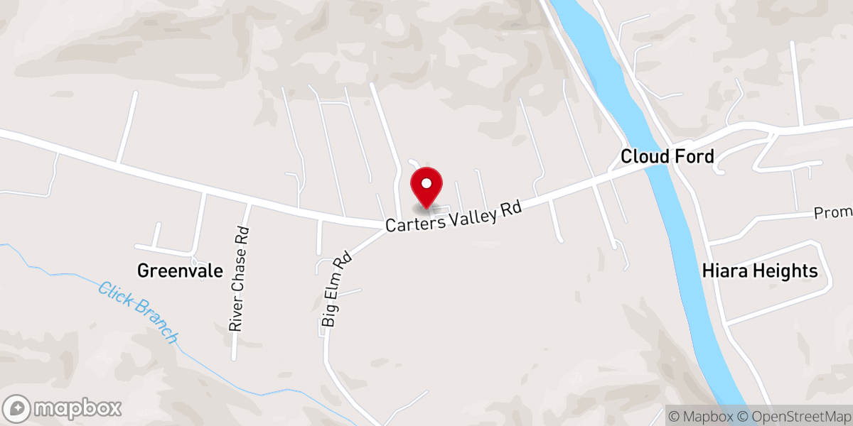 Map showing location of Greenvale Church