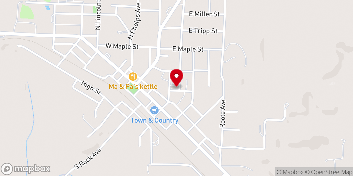 Map showing location of Mansfield Congergation