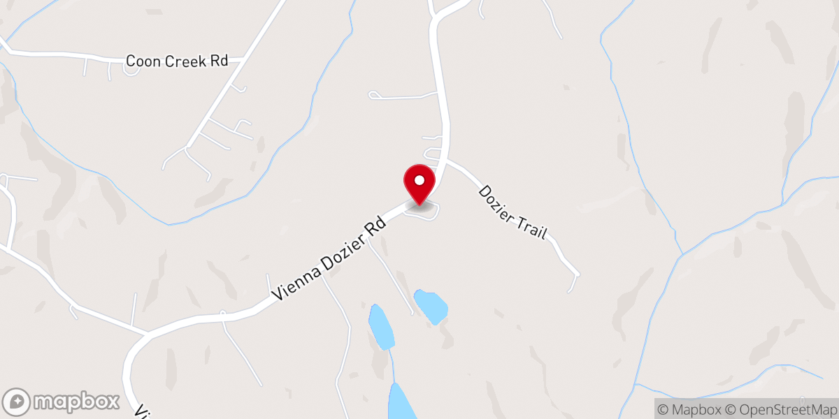 Map showing location of Pleasant Hill Church