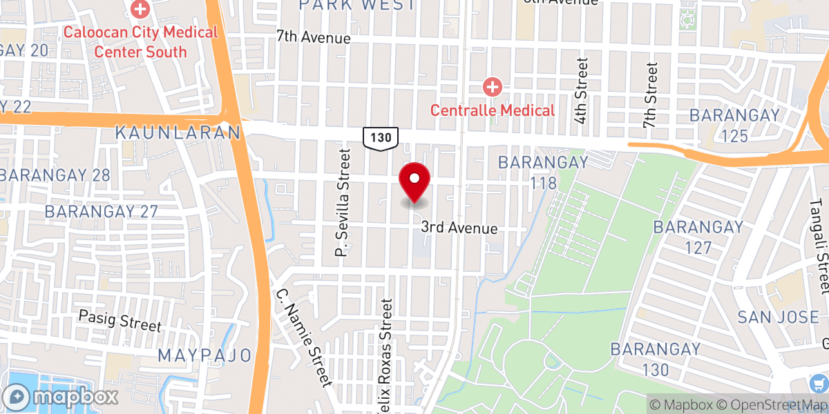 Map showing location of Christian Gospel Center Caloocan 基督徒聚會所