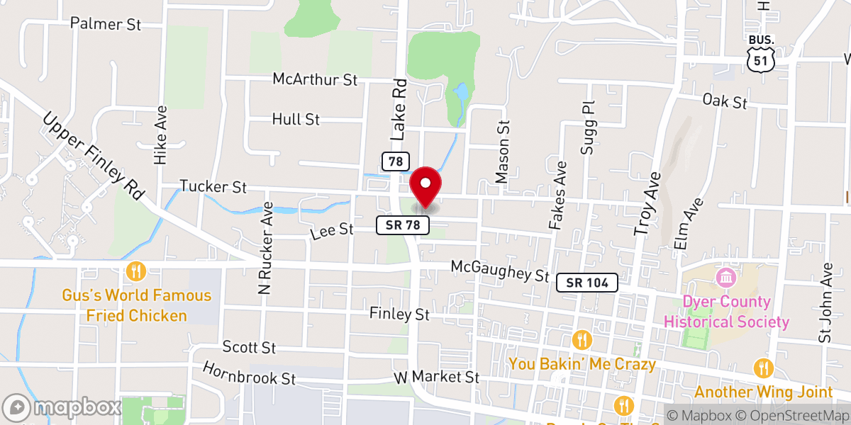 Map showing location of Holy Angels Catholic Church