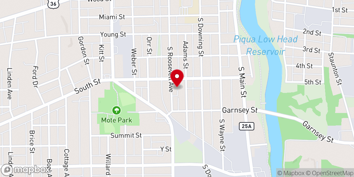 Map showing location of Bethany Center