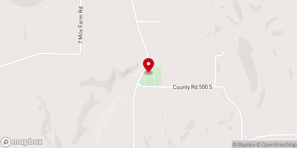 Map showing location of Cane Creek Church