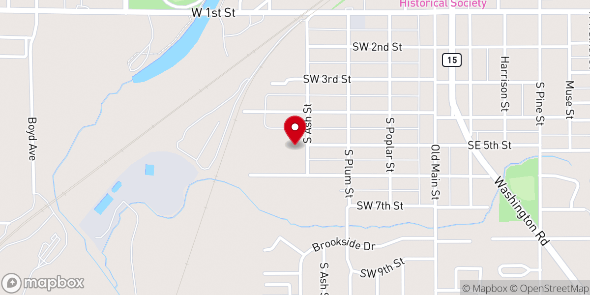 Map showing location of Our Lady of Guadalupe Catholic Church