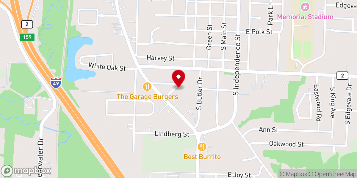Map showing location of Shepherd's Staff Food Pantry