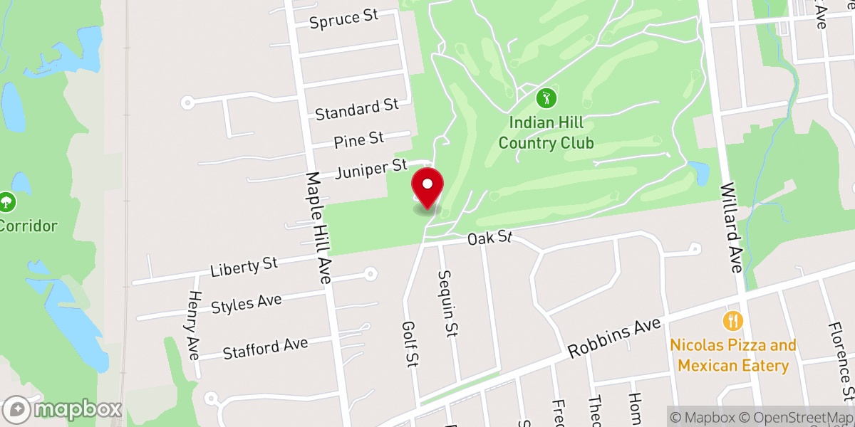 Map showing location of Casa Mia on the Hill
