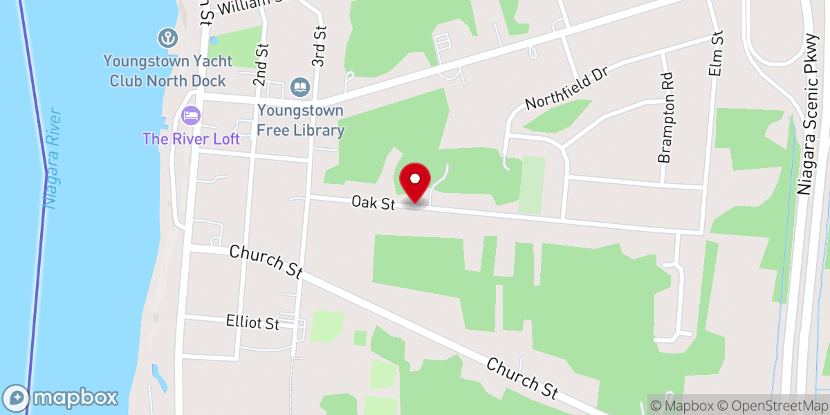 Map showing location of Bradford United Church