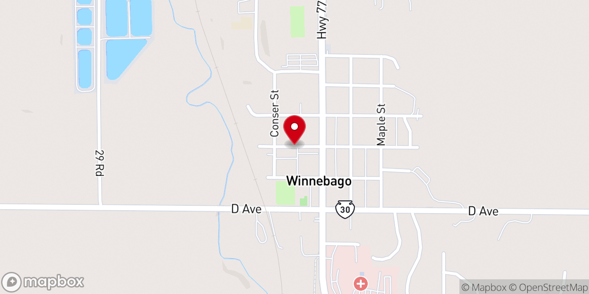 Map showing location of ATLAS of Winnebago