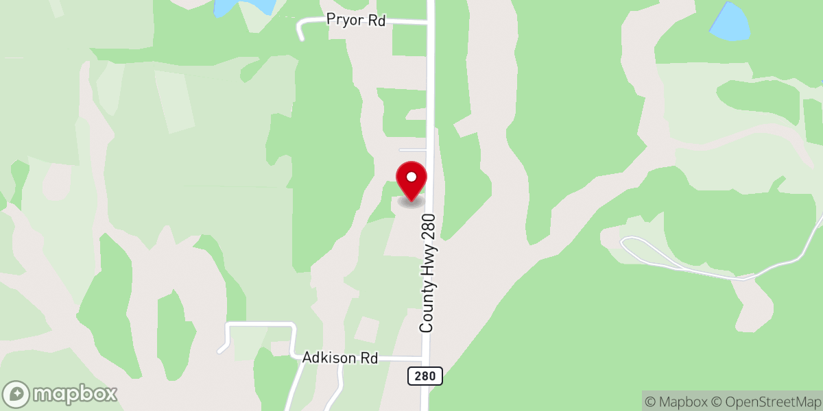 Map showing location of Eucheeanna Apostolic Church