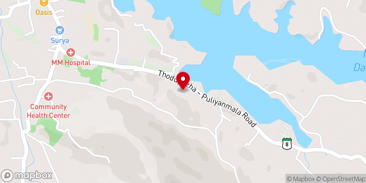 Map showing location of St. Sebastian's Church Sibigiri, Muttom