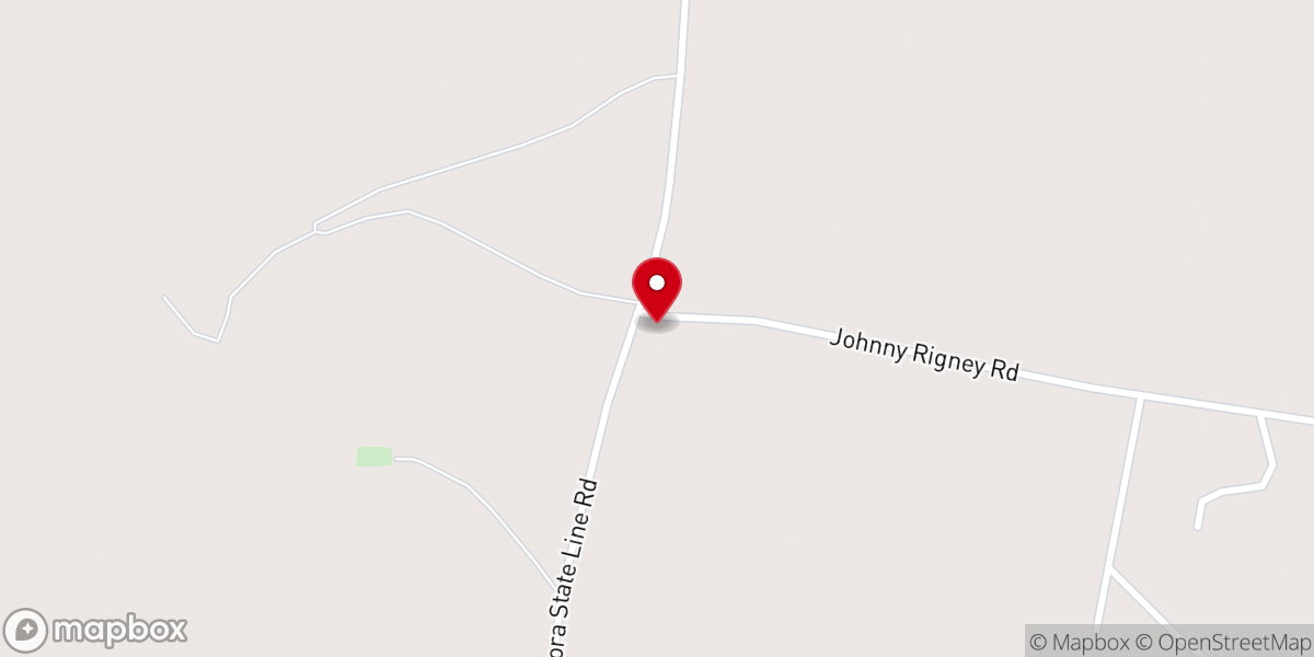 Map showing location of Pine Grove Freewill Baptist Church