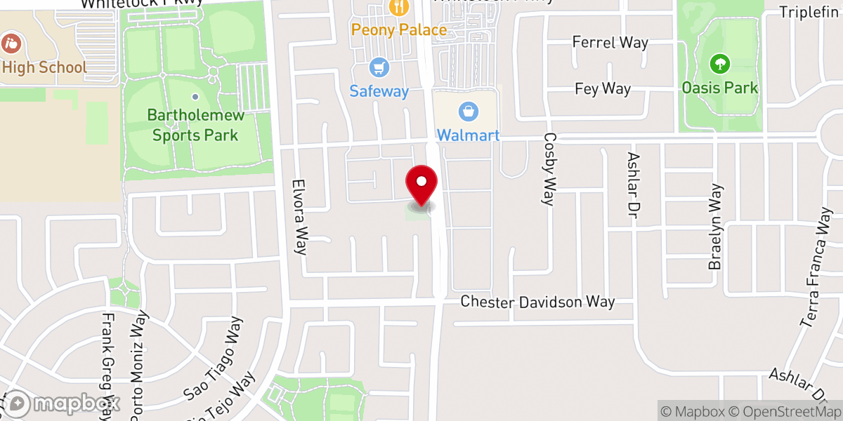 Map showing location of Pasadena Healing Rooms Inc