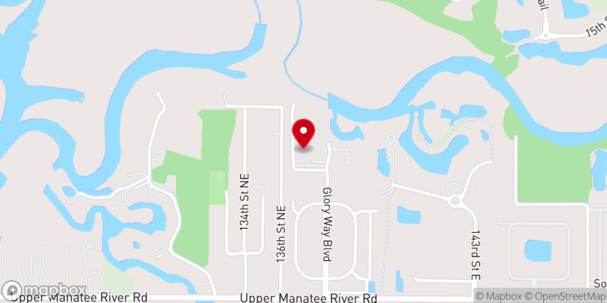 Map showing location of Christian Retreat Campground