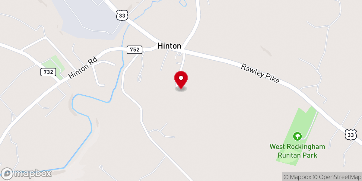 Map showing location of Mennonite Relief Center