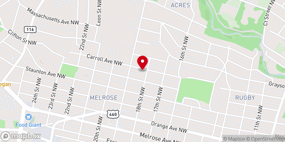 Map showing location of Trinity Missionary Baptist Church
